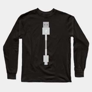 White usb cable connectors Long Sleeve T-Shirt